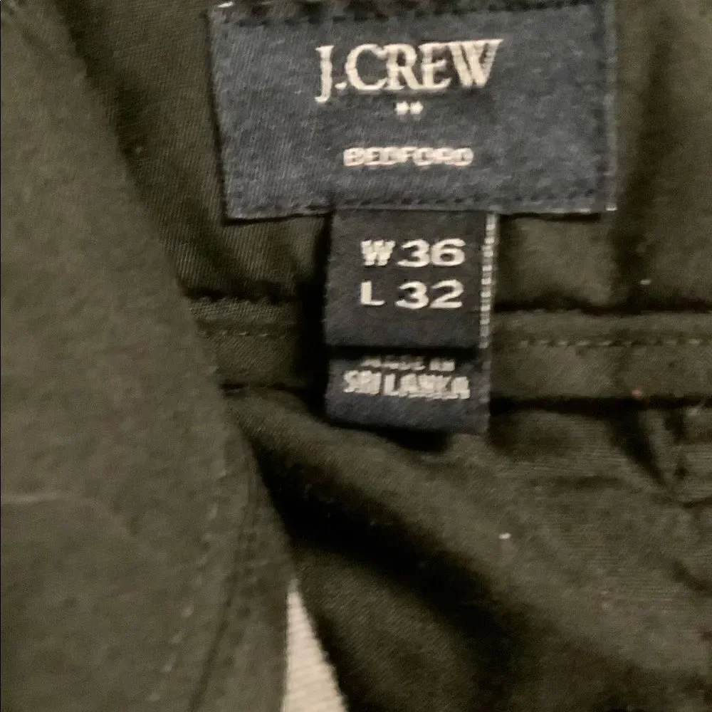 J Crew Bedford chino pant 100% cotton 36 x 32 EUC